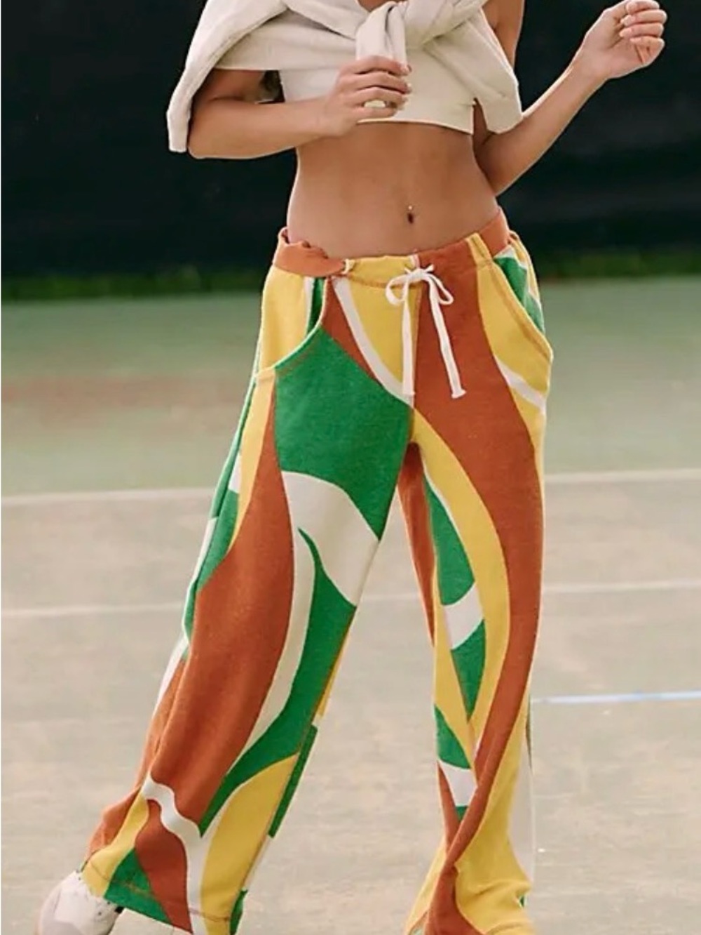 FP Movement Women's Yellow One Above Wide-Leg Pants